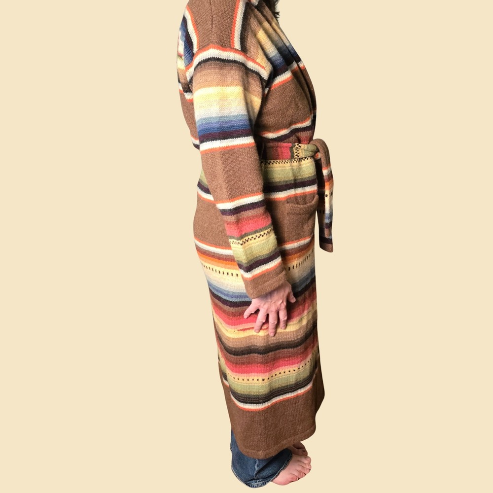 Ralph Lauren Coastal Cowgirl Southwestern Sweater Coat Lambs Wool Alpaca Size L - Picture 5 of 9